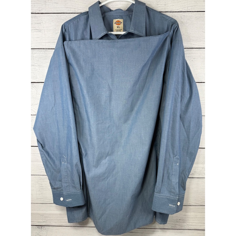 Dickies XL Mens Light Blue Work Shirt Long Sleeve‎ Button Down Uniform